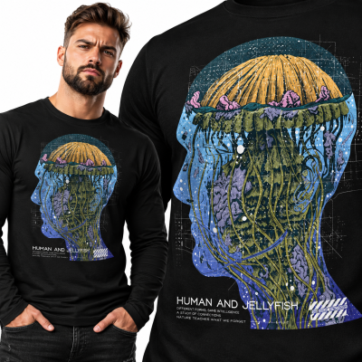 LONGSLEEVE ŚMIESZNY  JELLYFISH BRAIN